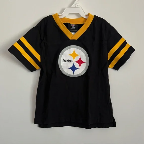 NFL Team Apparel Steelers Black and Yellow Kids Shirt-Size 4T - Picture 1 of 5